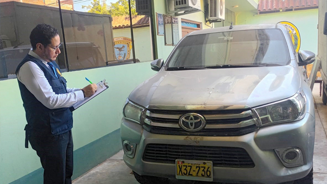 Fiscalía de Extinción de Dominio incauta camioneta vinculada al delito de tráfico ilícito de drogas en Ucayali.