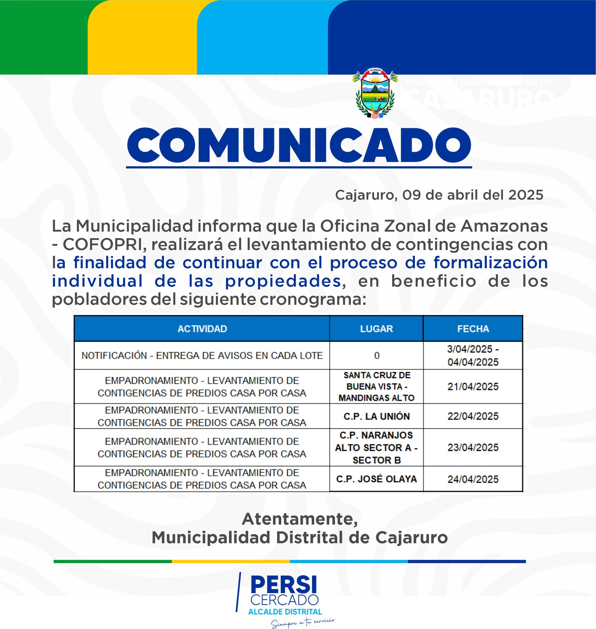 Primera Campaña de DNI Itinerante con trámites gratuitos