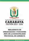Vista preliminar de documento REGLAMENTO DE ORGANIZACIÓN Y FUNCIONES (ROF) DE LA MUNICIPALIDAD PROVINCIAL DE CARABAYA