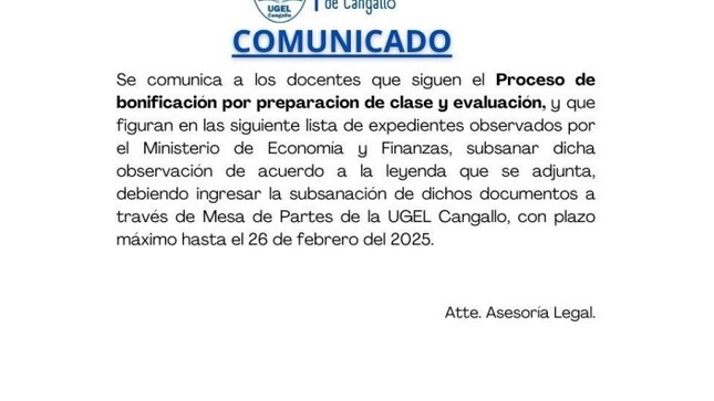 Comunicado