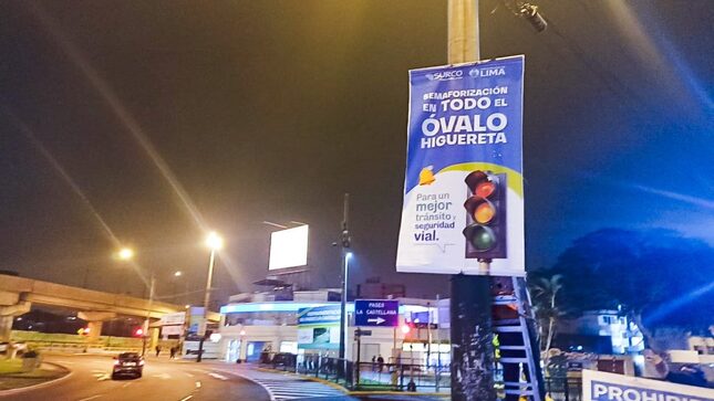 Surco y Lima trabajan en la semaforización del Óvalo Higuereta