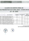Vista preliminar de documento [ Ver CUADRO DE MERITO FINAL DE CONTRATO DE PROMOTOR CULTURAL 2025 ] 19-05-2025