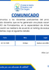 Vista preliminar de documento Comunicado contrato docente
