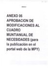 Vista preliminar de documento Anexo 6 Aprobación De Modificaciones Al Cuadro Multianual De Necesidades Nº 00000210 a 00000222