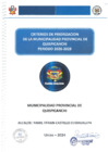 Vista preliminar de documento Criterios de Priorización de la Municipalidad Provincial de Quispicanchi Periodo 2026-2028