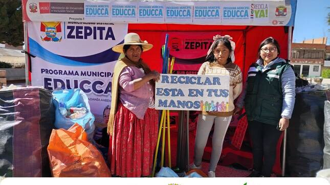 La Municipalidad Distrital de Zepita realizó con éxito el  Primer Eco Trueque