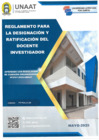 Vista preliminar de documento Reglamento Designacion y Ratifiacion Docente Investigador V6