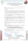 Vista preliminar de documento EXPRESAR a nombre de la UNIQ, el reconocimiento y felicitación institucional, con motivo de Ia conmeración del día del trabajo a: MELINA QUISPE CHAMBILLA