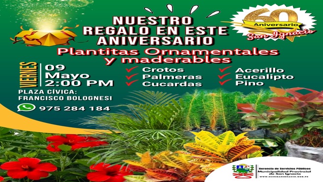 MPSI realizará la donación de plantas ornamentales y maderables