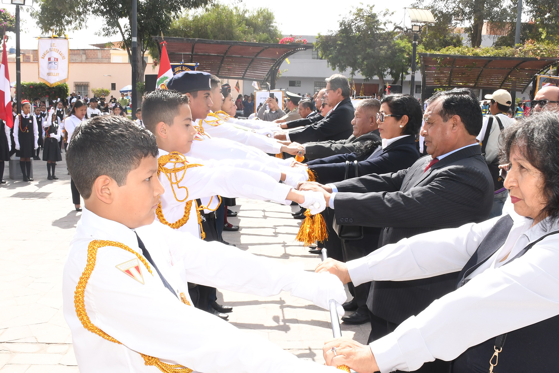 Ceremonia de juramentación de la policía escolar y bapes