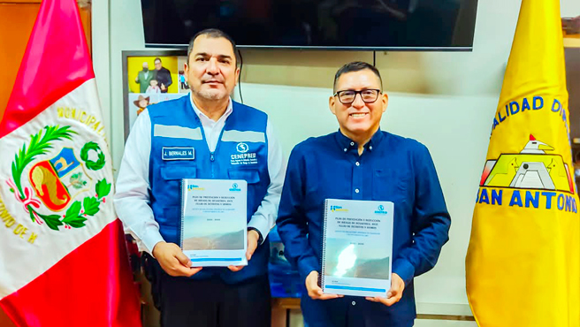 Municipalidad Distrital de San Antonio logra aprobar su PPRRD con asistencia técnica del CENEPRED en Huarochiri, Lima