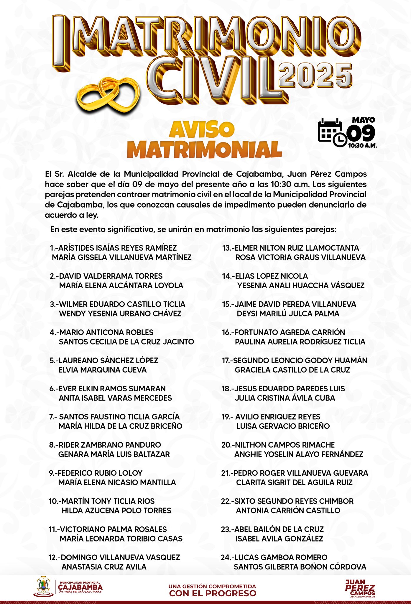 Aviso matrimonial