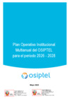 Vista preliminar de documento Plan Operativo Institucional Multianual del OSIPTEL para el periodo 2026 - 2028
