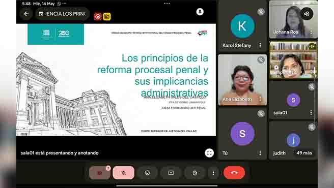 Culminó el segundo curso del plan anual de capacitación 2025 del Módulo del Código Procesal Penal del Callao