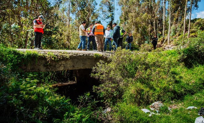 AUTORIDADES DE SAN JERÓNIMO Y EQUIPO TÉCNICO VERIFICAN EN CAMPO AVANCES DEL PROYECTO DE BICAPA