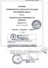 Vista preliminar de documento Rendición de Cuentas de titulares por periodo anual de la Municipalidad Provincial de Requena