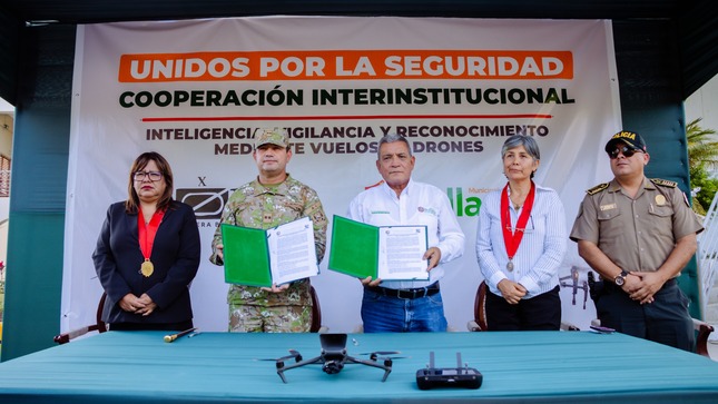 Municipalidad de Sullana y Ejército firman acuerdo para reforzar la seguridad con drones