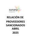 Vista preliminar de documento PROVEEDORES SANCIONADOS - ABRIL 2025