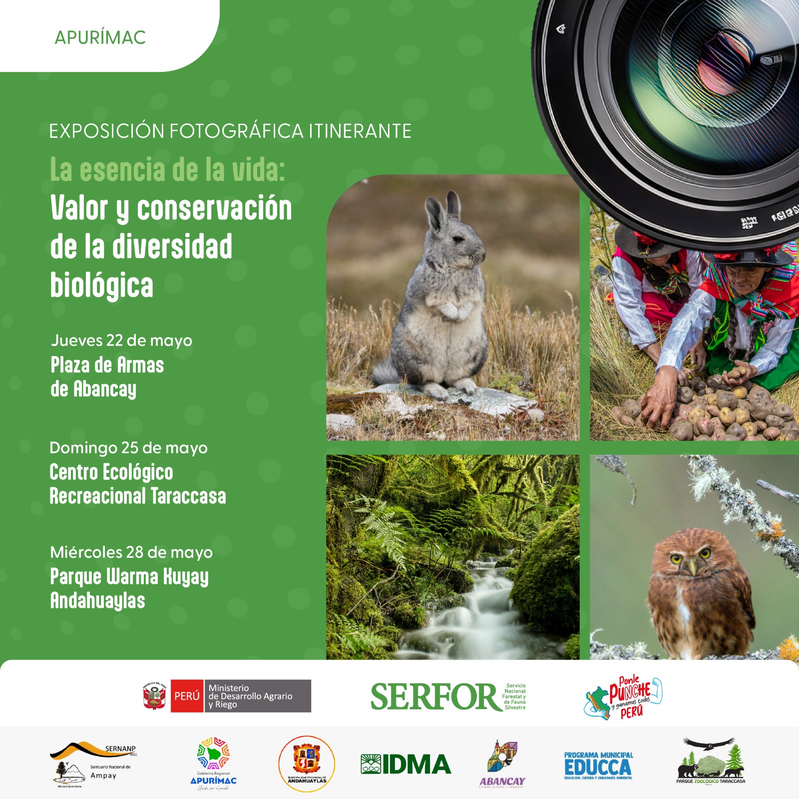 🟢 🌿🌎¡Abancay Vive El Día Internacional De La Diversidad Biológica!🌎🌿