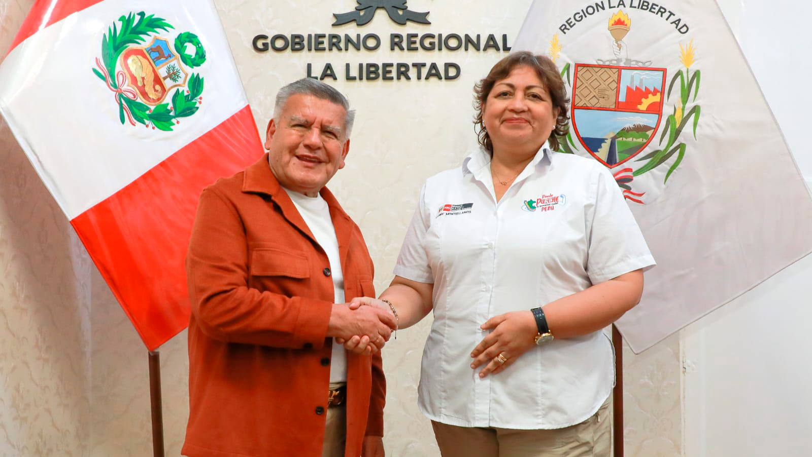 Ministra Montellanos se reúne con gobernador regional en Trujillo para articular diversas acciones a favor de los liberteños.