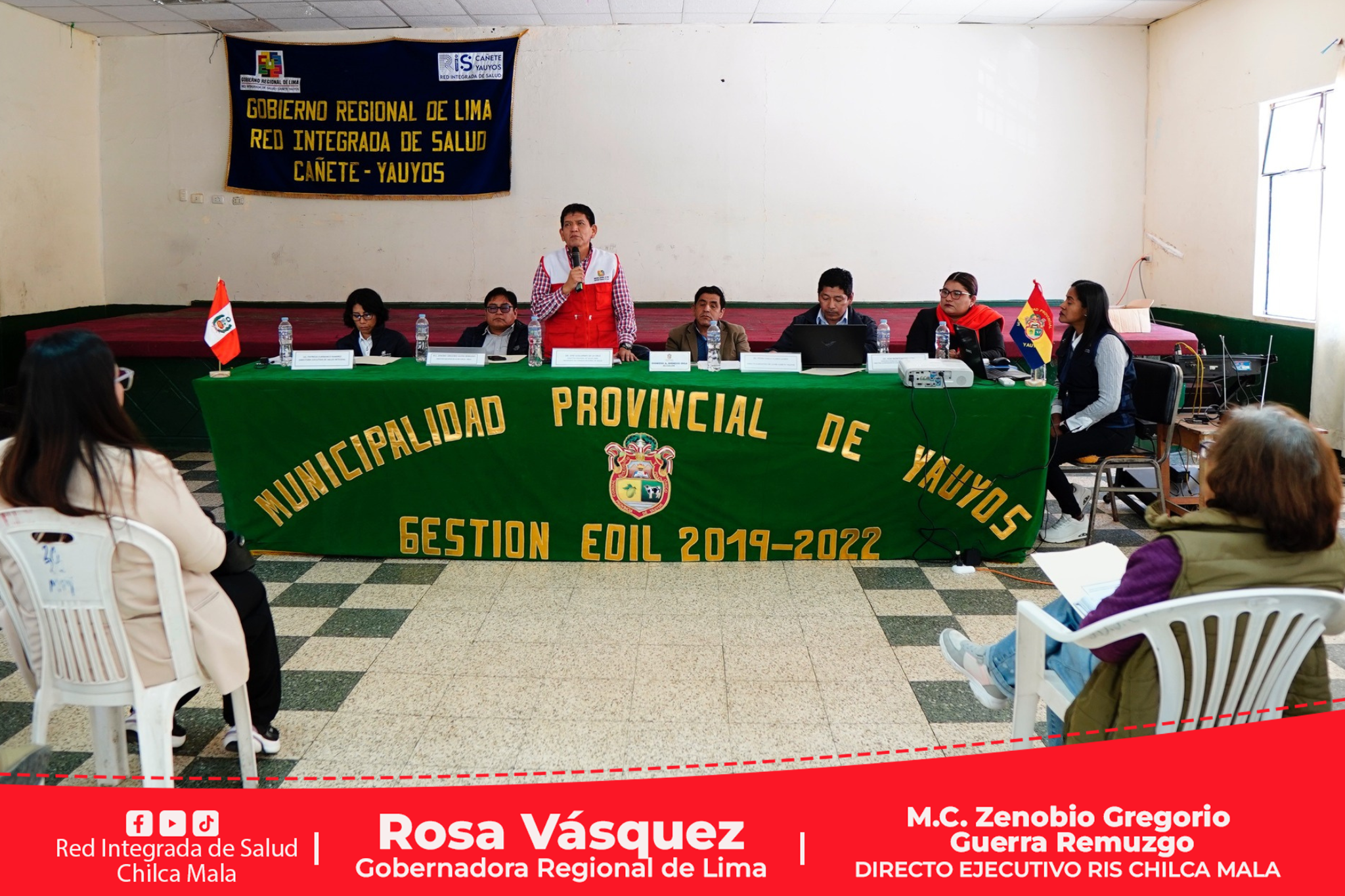 El Consejo Regional de Salud Lima promueve sesión extraordinaria del Consejo Provincial de Salud en Yauyos