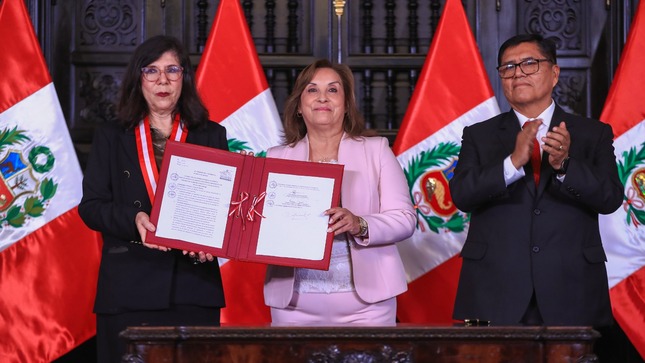 Presidenta Boluarte promulga ley que crea sistema de justicia especializado en flagrancia delictiva.