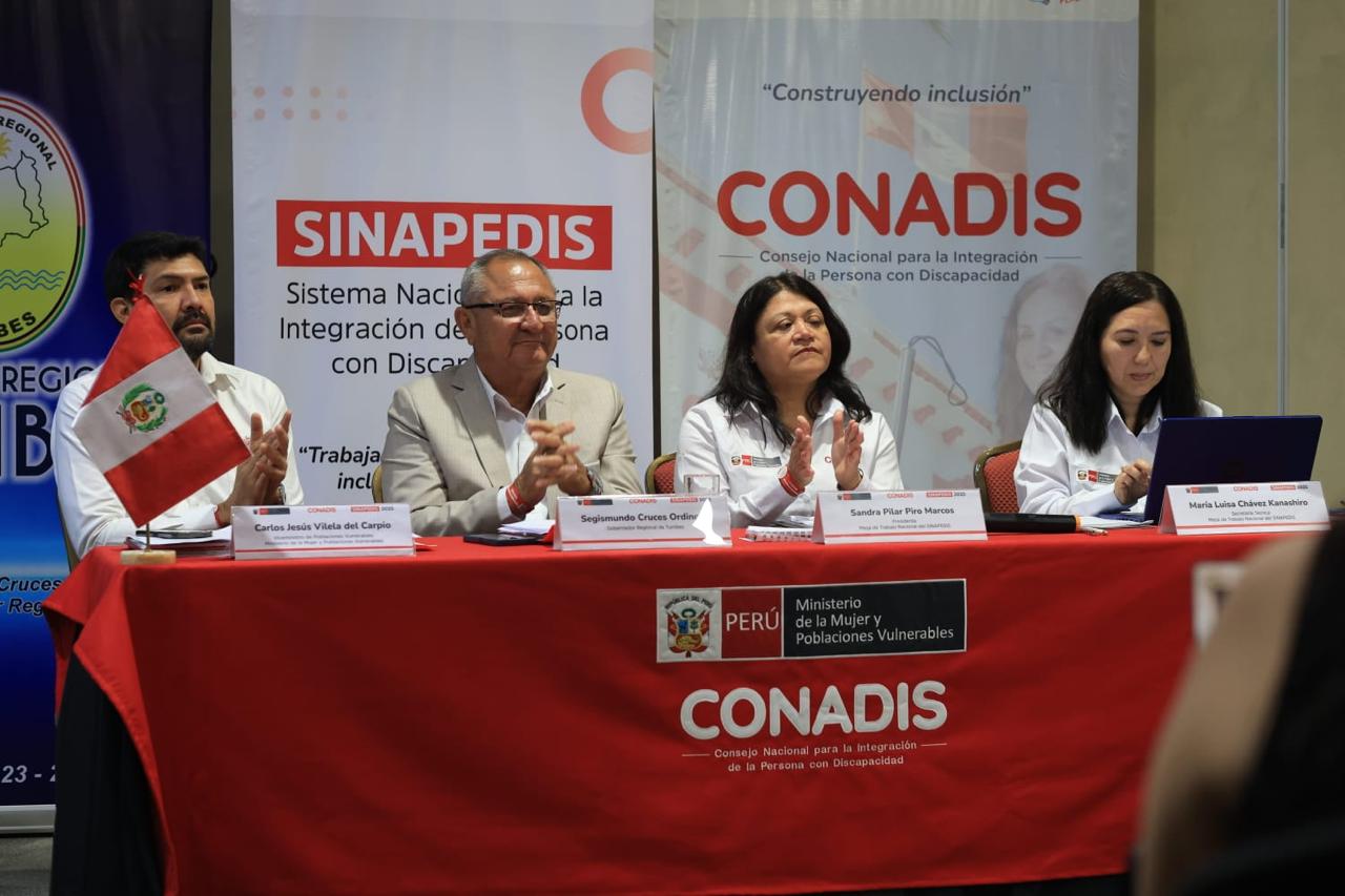 MIMP Conadis y 17 gobiernos regionales participan en mesa de trabajo nacional descentralizada en Tumbes