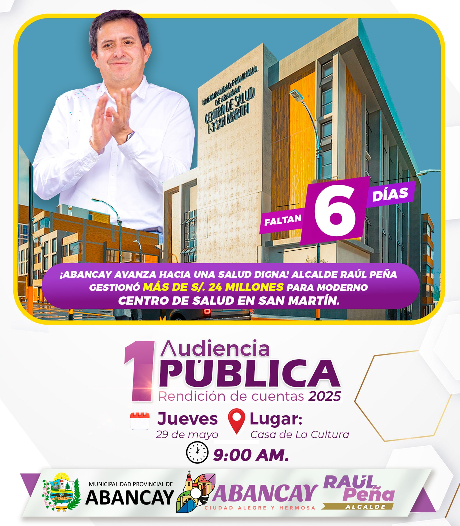 📣 ¡FALTAN SOLO 6 DÍAS! - 1° Audiencia Pública de Rendición de Cuentas 2025