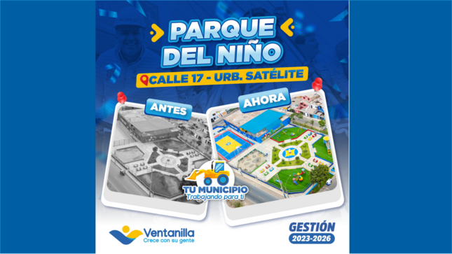 Transformamos el Parque del Niño con áreas verdes, luces LED y espacio para mascotas. 🌳💡🐾