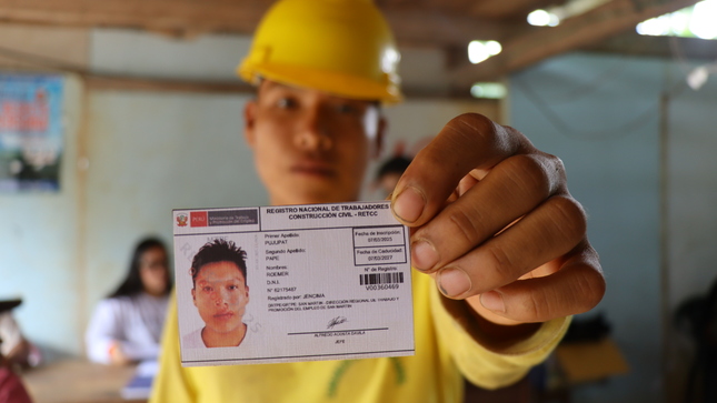 Goresam emite más de 2,500 carnets de construcción civil en la región durante el 2025
