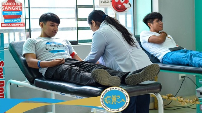La UNJFSC fue escenario de la campaña de donación de sangre denominada “Faustinianos Solidarios, dona sangre, salva una vida” 
