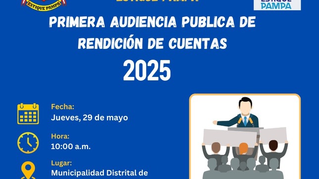 Primera Audiencia Pública de Rendición de Cuentas (APRC) - 2025 de la Municipalidad Distrital de Estique Pampa