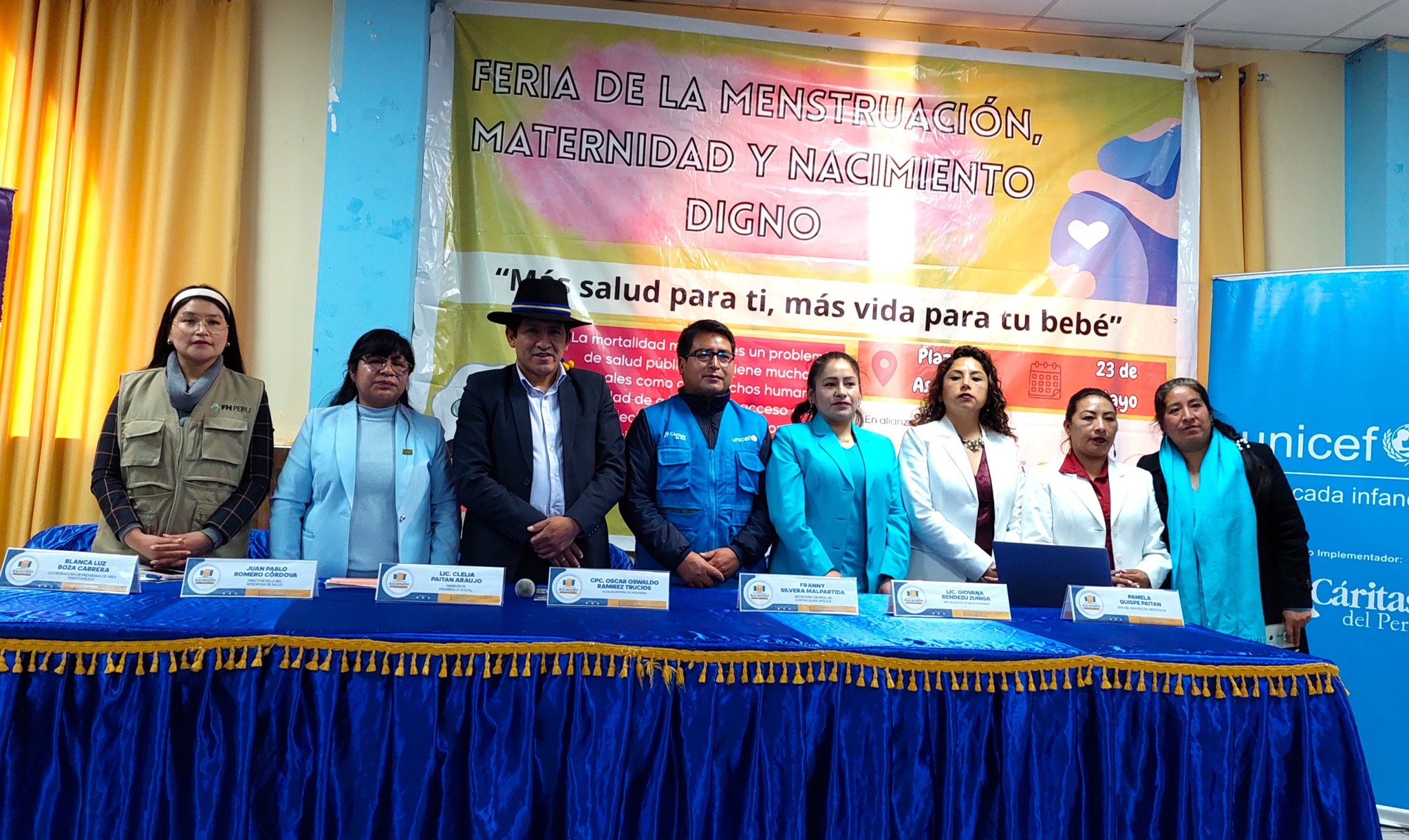 Nota de prensa sobre el lanzamiento oficial de la Feria de la Menstruación, Maternidad y Nacimiento Digno