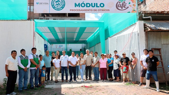 Modulo renovado para procesar cítricos fortalece economía lícita de 247 familias en Junín