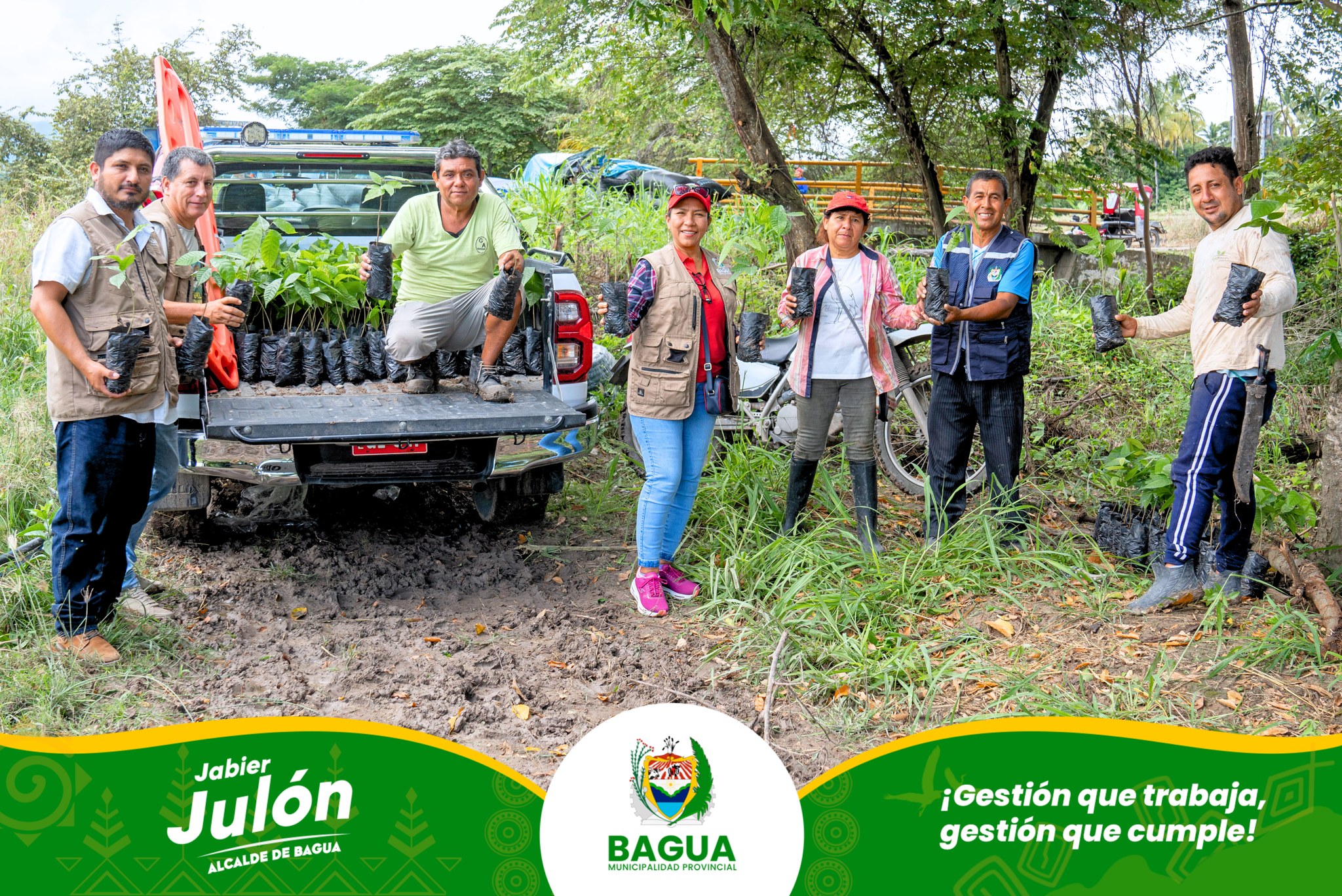 Alcalde Jabier Jul贸n promueve tecnolog铆a agr铆cola en todos los distritos de Bagua.