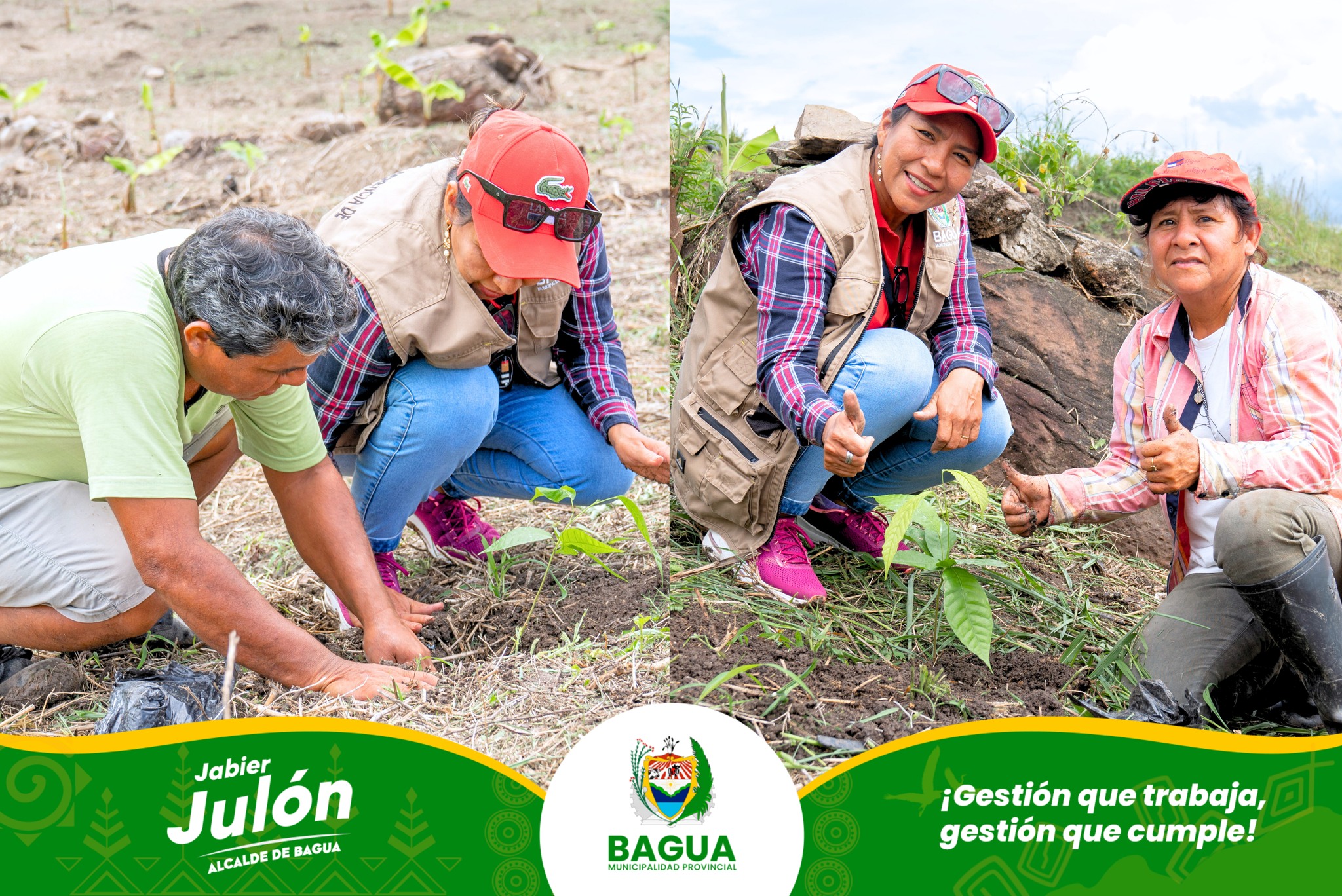Alcalde Jabier Jul贸n promueve tecnolog铆a agr铆cola en todos los distritos de Bagua.