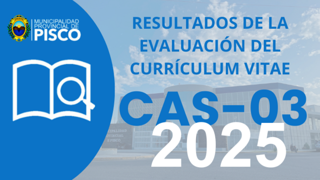 Banner de Resultado de la CONVOCATORIA 