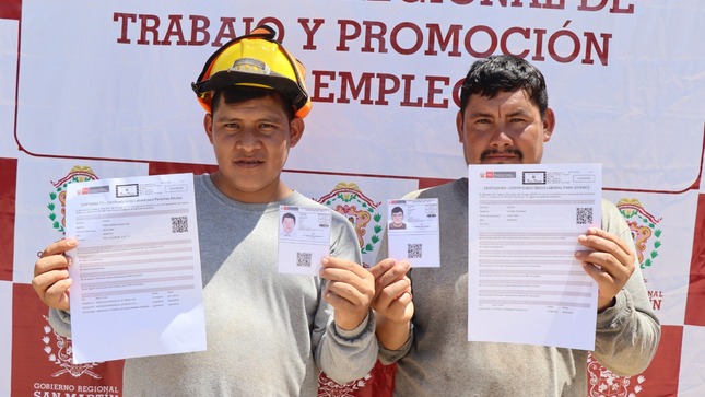Goresam emite más de 2,500 carnets de construcción civil en la región durante el 2025