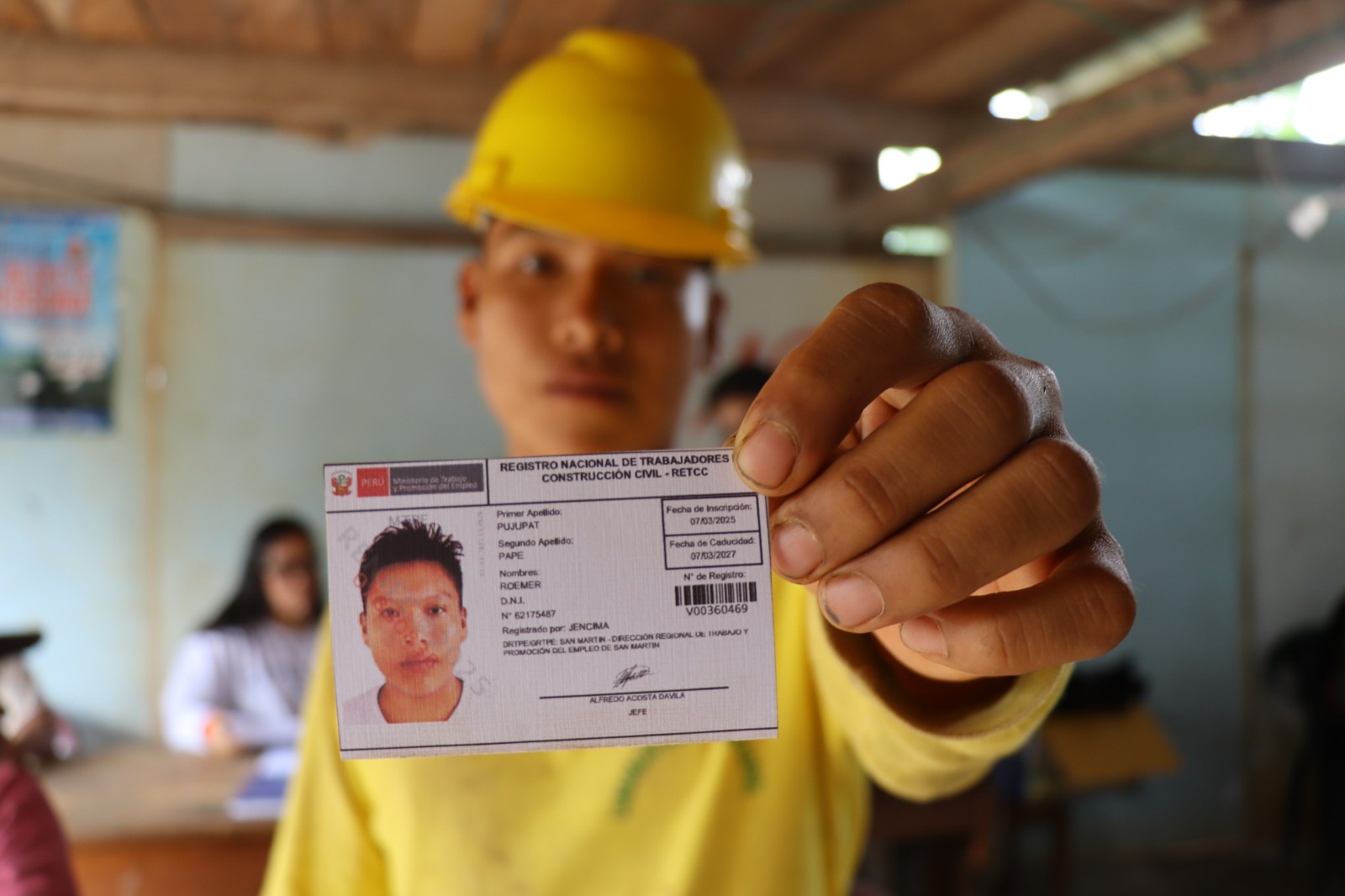 Del total de carnets emitidos: 1,692 corresponden a trabajadores que se registran por primera vez