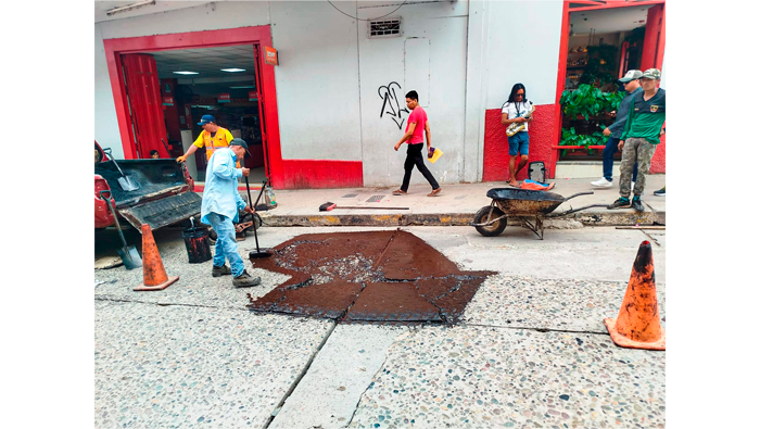 MPSM viene ejecutando trabajos de resanado en principales arterias de la ciudad.