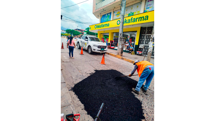 MPSM viene ejecutando trabajos de resanado en principales arterias de la ciudad.