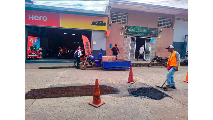 MPSM viene ejecutando trabajos de resanado en principales arterias de la ciudad.