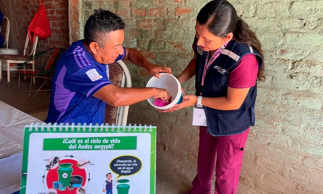 Casos de dengue en provincias del Alto Piura disminuyen 84% respecto a primeros 4 meses del 2024 con estrategias del GORE