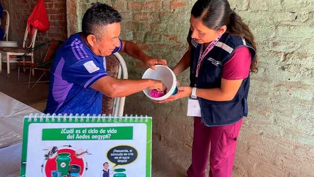 Casos de dengue en provincias del Alto Piura disminuyen 84% respecto a primeros 4 meses del 2024 con estrategias del GORE