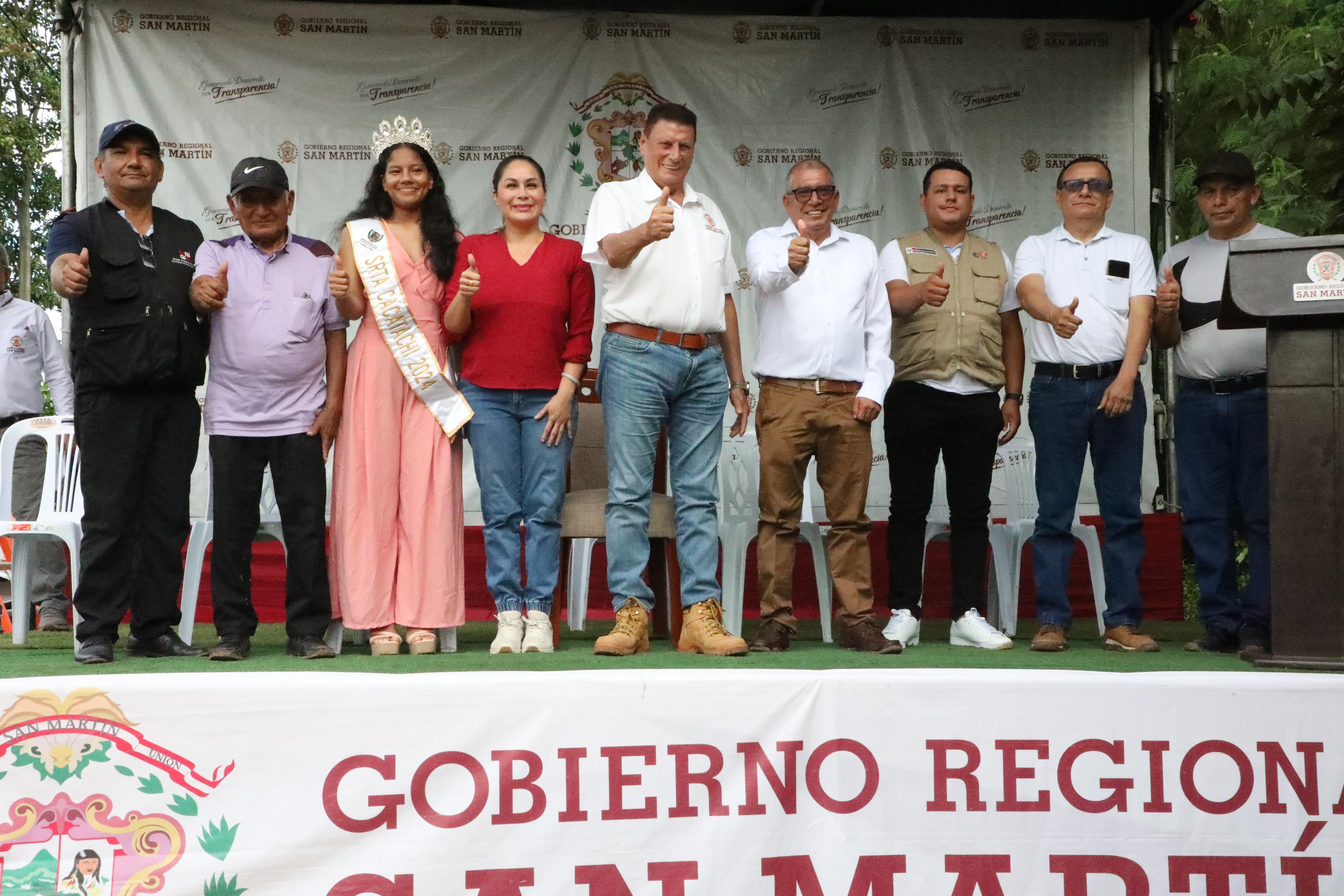Goresam inaugura importante obra de electrificación en Cacatachi
