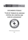Vista preliminar de documento Plan de Trabajo del Archivo Central del HSJL