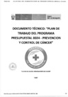 Vista preliminar de documento Plan de Trabajo del Programa Presupuestal 0024 - Prevención y Control de Cáncer 2025