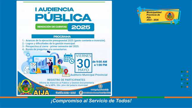 1ra Audiencia Pública de Rendición de Cuentas 2025