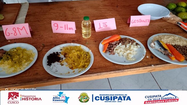 Sesiones demostrativas de alimentos ricos en hierro