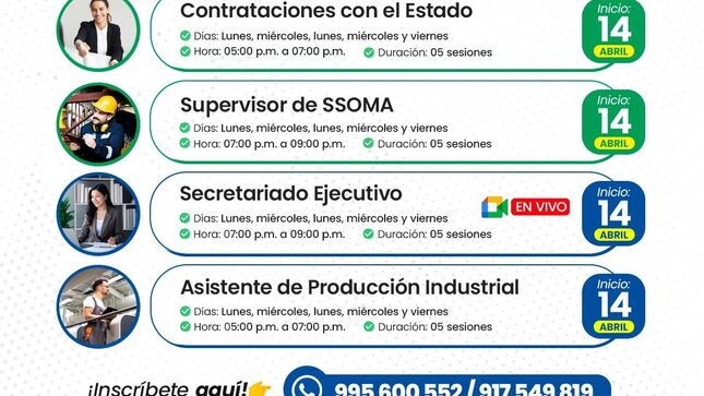 𝐂𝐔𝐑𝐒𝐎𝐒 𝐃𝐄 𝐄𝐌𝐏𝐋𝐄𝐀𝐁𝐈𝐋𝐈𝐃𝐀𝐃 💯 : Inicio 21 y 22 de Abril